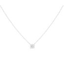 9ct White Gold 0.50ct Lab Grown Brilliant Cut Diamond Solitaire Pendant and Chain 18"