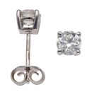 18ct White Gold 1.00ct Brilliant Cut Diamond Solitaire Earrings