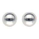 Silver Half Ball Stud Earrings By Icesia