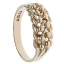 9ct Yellow Gold Two Row Keeper Ring