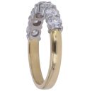 18ct Yellow and White Gold 0.90ct Brilliant Cut Diamond Half Eternity Ring