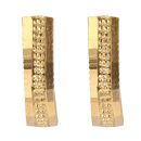 22ct Yellow Gold Patterned Stud Earrings