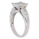 18ct White Gold 1.00ct Princess Cut Diamond Cluster Ring