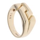 9ct Yellow Gold Patterned Signet Ring