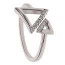 Silver Cubic Zirconia Triangle Wrap Around Ring By Icesia