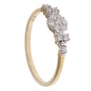9ct Yellow Gold 0.25ct Brilliant Cut Diamond Cluster Ring