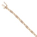 9ct Yellow Gold 0.05ct Diamond Bracelet 7"