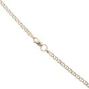 9ct Yellow and White Gold Diamond Cut Anchor Chain 18"