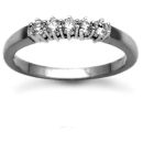 18ct White Gold 0.25ct 5 Stone Diamond Ring