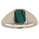 9ct Yellow Gold Malachite Signet Ring