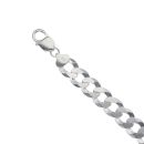 Silver Diamond Cut Curb Bracelet 8.5"