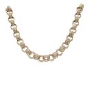 9ct Yellow Gold Patterned Belcher Chain 18"