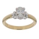 18ct Yellow And White Gold 0.80ct Oval Cut Diamond Solitaire Ring