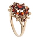 9ct Yellow Gold Garnet Cluster Ring