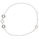 Silver Cubic Zirconia Circle Bracelet 7" By Icesia