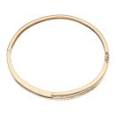 14ct Yellow Gold 1.00ct Brilliant Cut Diamond Crossover Bangle