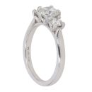 Platinum 1.00ct Brilliant Cut Diamond Trilogy Ring