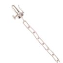 9ct White Gold 0.12ct Diamond And Created Ruby Bracelet 7"