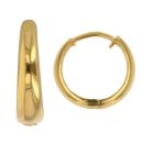 22ct Yellow Gold Plain Huggies Hoop Earrings