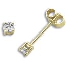 18ct Yellow Gold 0.20ct Diamond Clawset Earrings