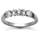 18ct White Gold 0.50ct 5 Stone Diamond Ring