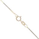 9ct Yellow Gold Blue Topaz Solitaire Pendant and Box Chain 16"
