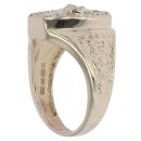 9ct Yellow Gold 0.15ct Diamond Horseshoe Ring