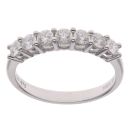 18ct White Gold 0.75ct Brilliant Cut Diamond Seven Stone Eternity Ring