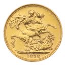 1878 Victoria Young Head Australia Full Sovereign Coin