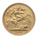 1965 Elizabeth II First Portrait UK Full Sovereign Coin