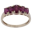 9ct Yellow Gold Garnet Five Stone Ring