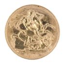 1910 George V Large Head UK Full Sovereign Coin