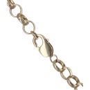 9ct Yellow Gold Patterned and Plain Belcher Chain 20"