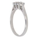 18ct White Gold 0.33ct Brilliant Cut Diamond Trilogy Ring