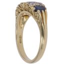 18ct Yellow Gold 0.30ct Brilliant Cut Diamond And Sapphire Ring