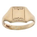 9ct Yellow Gold Patterned Signet Ring
