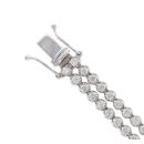 18ct White Gold 4.70ct Brilliant Cut Diamond Graduated Two Row Tennis Bracelet 7.5"