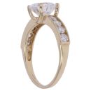 14ct Yellow Gold Cubic Zirconia Single Stone Ring