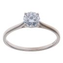 9ct White Gold 1.00ct Brilliant Cut Lab Grown Diamond Solitaire Ring