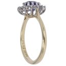 18ct Yellow Gold 0.30ct Brilliant Cut Diamond And Sapphire Cluster Ring