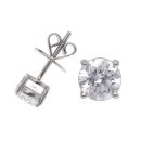 9ct White Gold 1.70ct Lab Grown Diamond Solitaire Stud Earrings