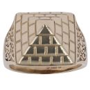9ct Yellow Gold Pyramid Signet Ring