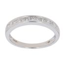 18ct White Gold 0.50ct Princess Cut Diamond Half Eternity Ring