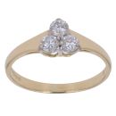 18ct Yellow Gold 0.40ct Brilliant Cut Diamond Trilogy Ring