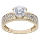9ct Yellow Gold Cubic Zirconia Solitaire Ring