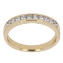 18ct Yellow Gold 0.40ct Princess Cut Diamond Half Eternity Ring