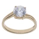 9ct Yellow Gold Cubic Zirconia Solitaire Ring