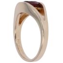 14ct Yellow Gold Garnet Single Stone Ring