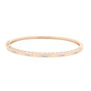 9ct Yellow And White Gold 0.20ct Brilliant Cut Diamond Bangle