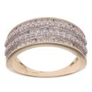 9ct Yellow Gold 1.00ct Brilliant Cut Diamond Fancy Ring